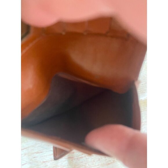 Vintage Dooney & Bourke All Weather Leather Brown Framed Snap Wallet - OS - Picture 9 of 11